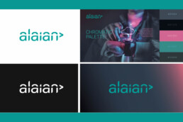 alternativas de uso de logo alaian creada por Nice People Group