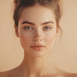chica mira a camara con ojos seductores